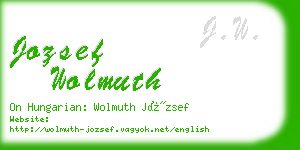 jozsef wolmuth business card